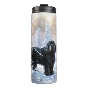 Black Russian Terrier Let It Snow Christmas Thermal Tumbler