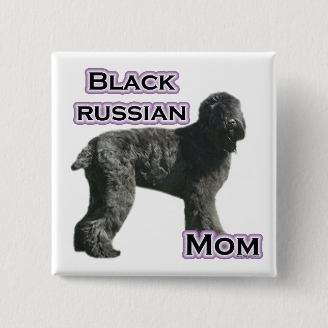 Black Russian Terrier Mom 4  - Button (Front)