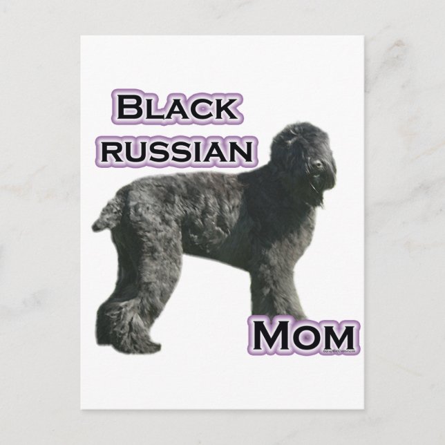 Black Russian Terrier Mom 4 Postcard (Front)