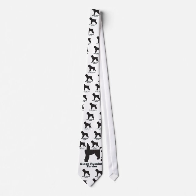 Black Russian Terrier Neck Tie (Front)