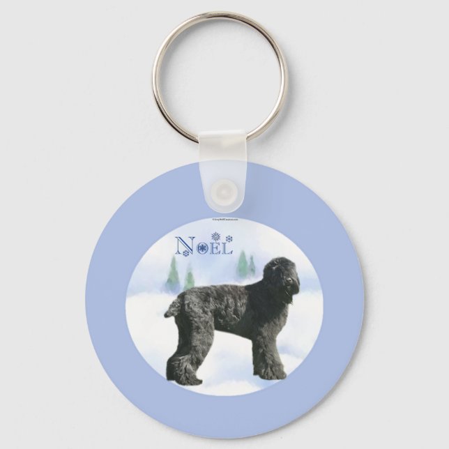 Black Russian Terrier Noel Keychain (Front)