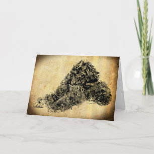 Black Russian Terrier Old Time Card