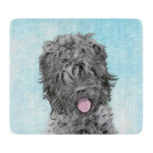 Black Russian Terrier Painting - Cute Original Dog Cutting Board
