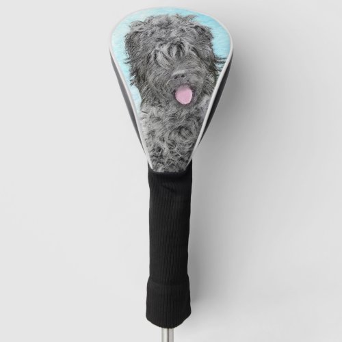 Black Russian Terrier Painting _ Cute Original Dog Golf Head Cover