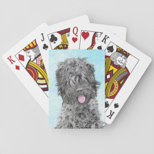 Black Russian Terrier Painting _ Cute Original Dog Playing Cards