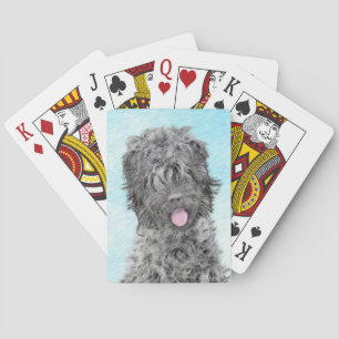 Black Russian Terrier Painting - Cute Original Dog Poker Cards