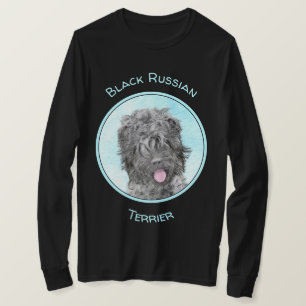 Black Russian Terrier Painting - Cute Original Dog T-Shirt