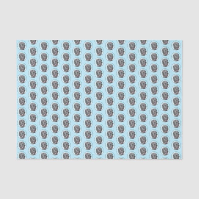 Black Russian Terrier Painting - Cute Original Dog Tissue Paper (Front)