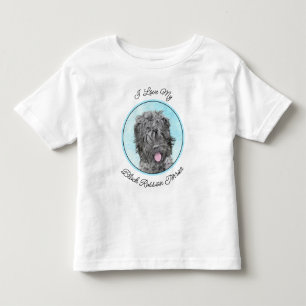 Black Russian Terrier Painting - Cute Original Dog Toddler T-shirt