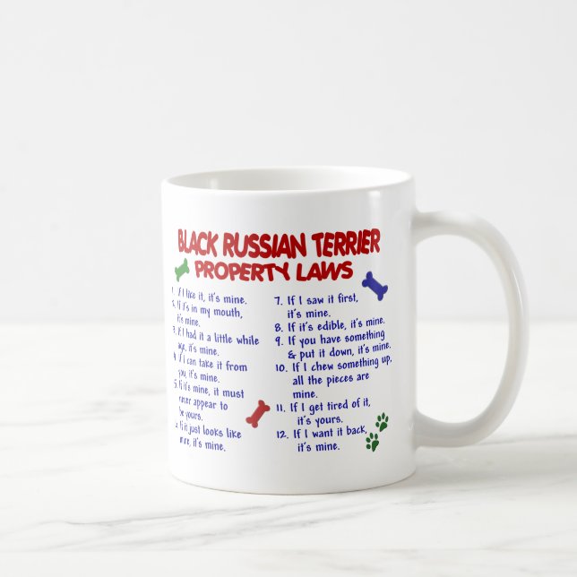 BLACK RUSSIAN TERRIER PL2 COFFEE MUG (Right)