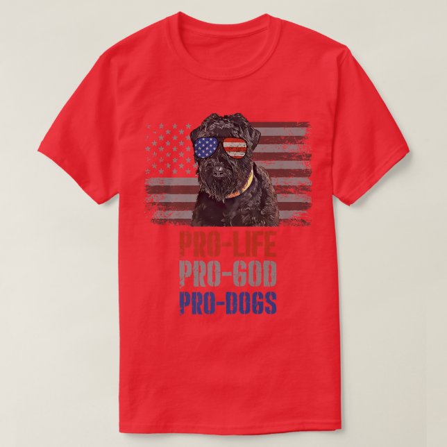 Black Russian Terrier Pro Life Pro God Pro Dogs Pr T-Shirt (Design Front)