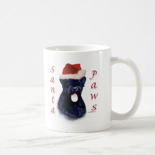 Black Russian Terrier Santa Paws Coffee Mug