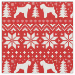 Black Russian Terrier Silhouettes Christmas Dogs Fabric