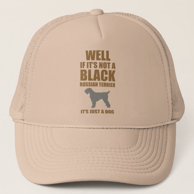 Black Russian Terrier Trucker Hat (Front)