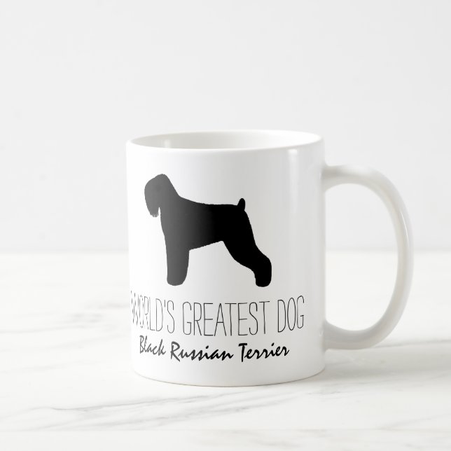 Black Russian Terrier World's Greatest Dog Custom Coffee Mug (Right)