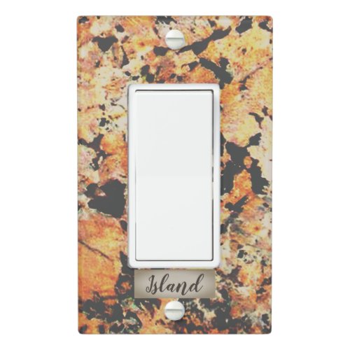 Black Rust and Grey Pattern Granite Light Switch Cover