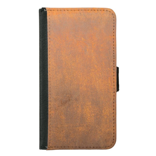 Black rust, metal texture close-up. samsung galaxy wallet case (Front)