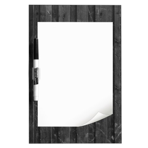 black rustic wood dry erase board