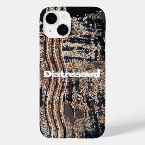 Black Rusty Metal Grunge Photograph Custom Case_Mate iPhone 14 Case