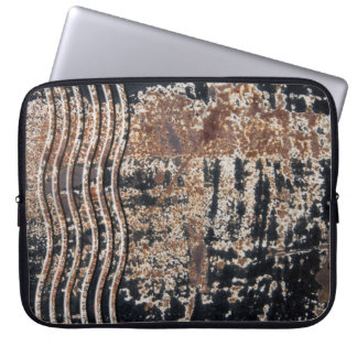 Black Rusty Metal Grunge Photograph Laptop Sleeve