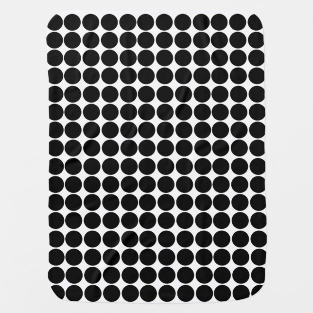 Black Safari Dot Baby Blanket (Front)