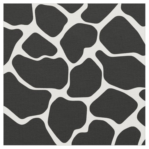 Black Safari Giraffe Fabric