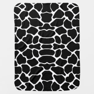 Black Safari Giraffe Swaddle Blanket