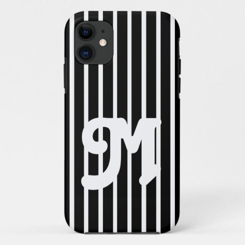 Black Safari Stripe iPhone 11 Case