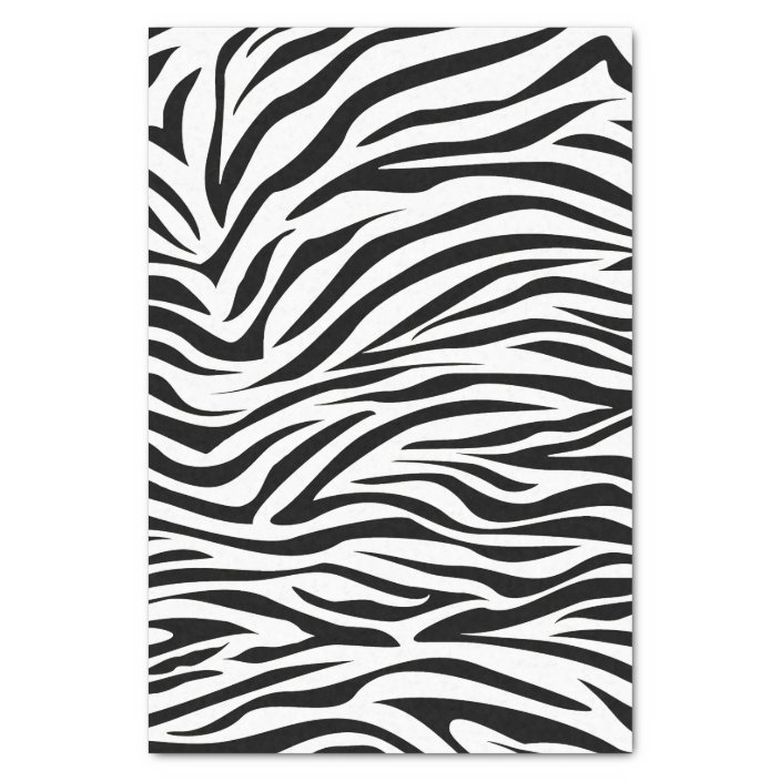 Black Safari Zebra Tissue Paper | Zazzle.com