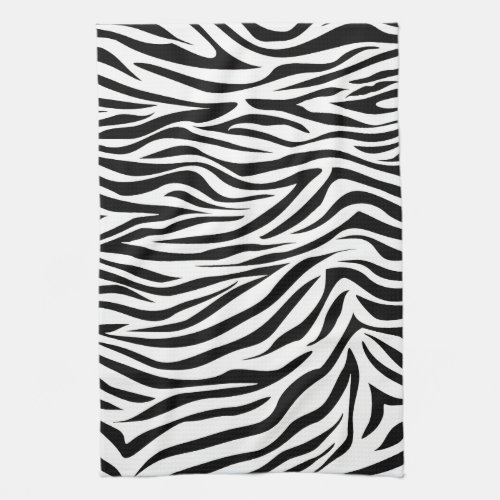 Black Safari Zebra Towel