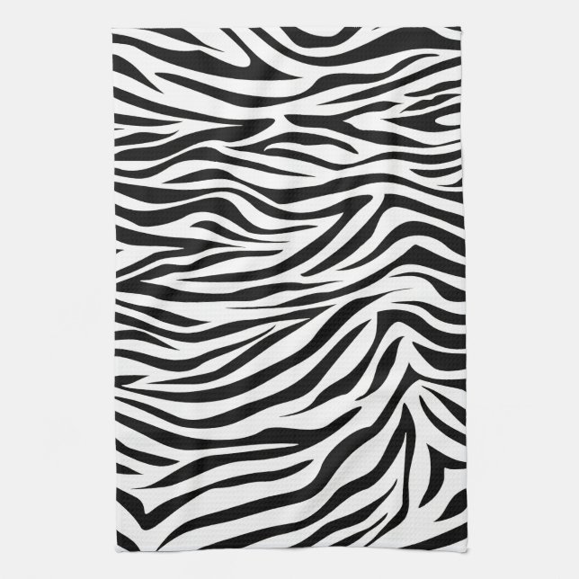 Black Safari Zebra Towel (Vertical)