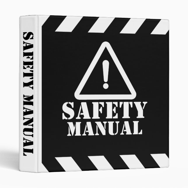 Black Safety Manual 3 Ring Binder (Front/Spine)