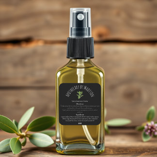 Black | Sage Smudge Spray Bottle Labels