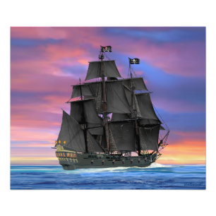 Black Sails of the Seven Seas Photo Print