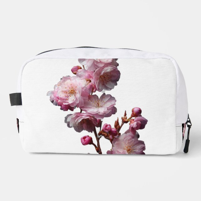 Black Sakura cherry backpack  Dopp Kit (Front)