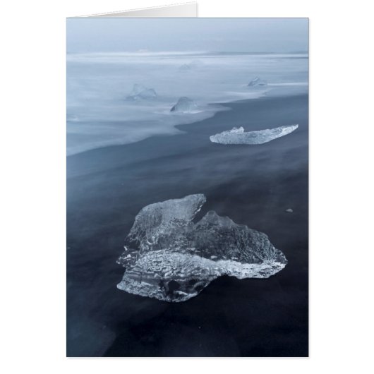 Black sand beach and ice, Iceland (Front)