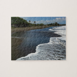 Black Sand beach at Waimea, Kauai, Hawaii Jigsaw Puzzle