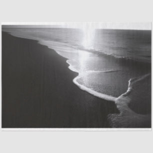 Black Sand Beach Decoupage Tissue Paper