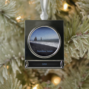 Black Sand Beach, Iceland Ceramic Ornament