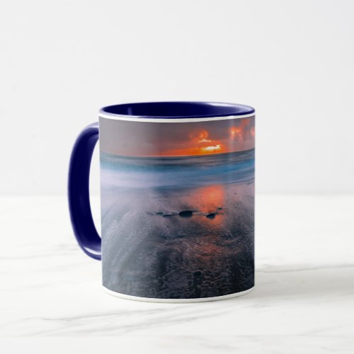 Black Sand Beach Iceland Island Sunset Mug