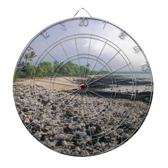 Black Sand Beach in Hawaii Dart Board (Front)