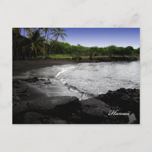 Black Sand Beach Postcards, Customizable Postcard