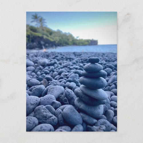 Black Sand Beach Waianapanapa State Park Maui Postcard