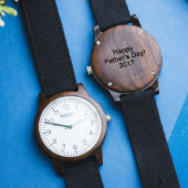 Black Sandalwood Custom Men's Watch - Canvas Strap (Front)