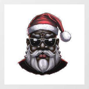 Black Santa, African American Santa Claus Floor Decals