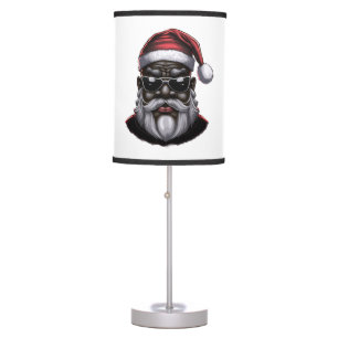 Black Santa, African American Santa Claus Table Lamp