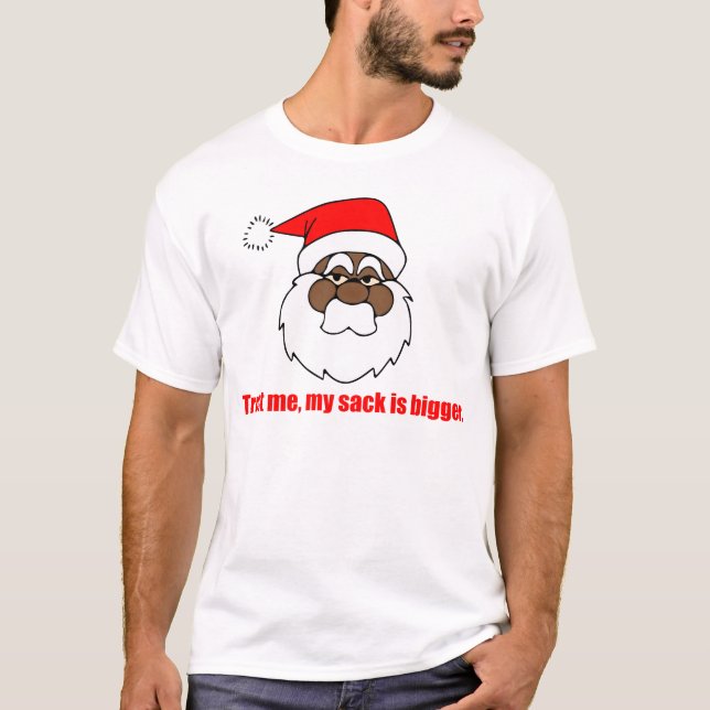Black Santa, Bigger sack T-Shirt (Front)