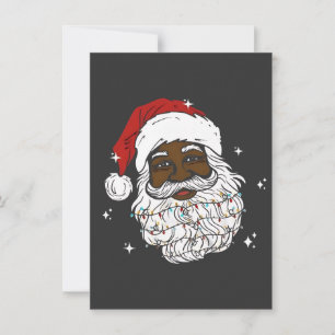 Black Santa Christmas Black History Xmas Invitation