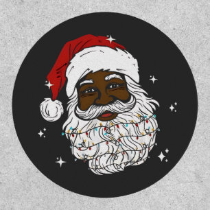 Black Santa Christmas Black History Xmas  Patch