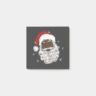 Black Santa Christmas Black History Xmas Post-it Notes